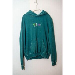 Wilbur mens Soot 96' Version 1.2 Hoodie Sweatshirt S Green Embroidered Pullover